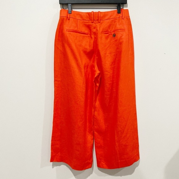 J.CREW Novelty Linen Gazebo Wide Leg Crop Pants Size 6 Coastal Colorful Preppy - Picture 4 of 8